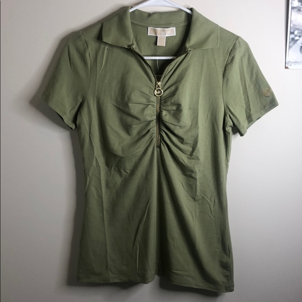 Women’s Michael Kors Short Sleeve Top With Zipper